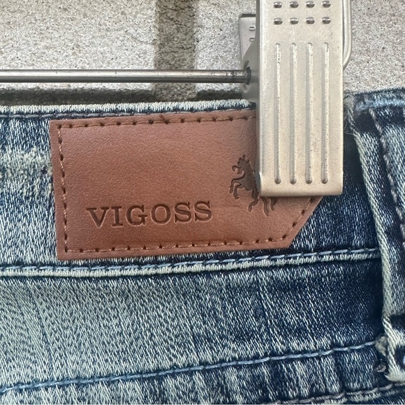 NWT Vigoss Bootcut Jeans Flap Pockets Distressed Medium Wash Y2K Size 3 - Picture 11 of 14
